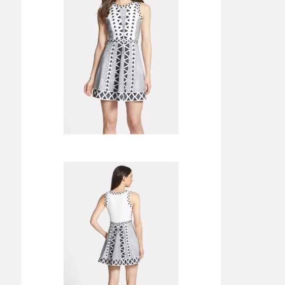 Parker Dresses & Skirts - Parker kayla Women Sleeveless Black White Aline  Mini Dress  Size XS